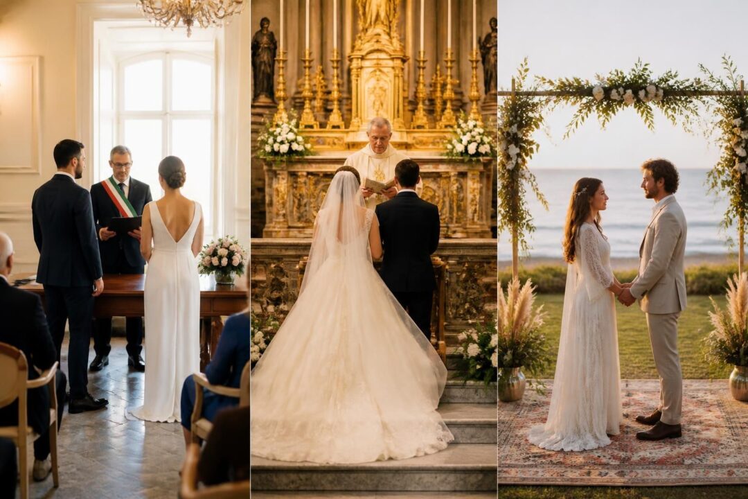 scopri le differenze tra matrimonio civile, religioso e simbolico, le rispettive valenze e consigli su quale scegliere per celebrare al meglio il tuo giorno speciale.